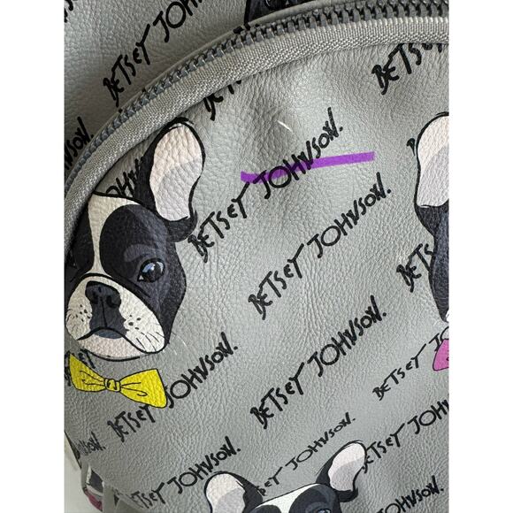 Betsey Johnson French Bulldog Bow Tie Backpack - Picture 2 of 9